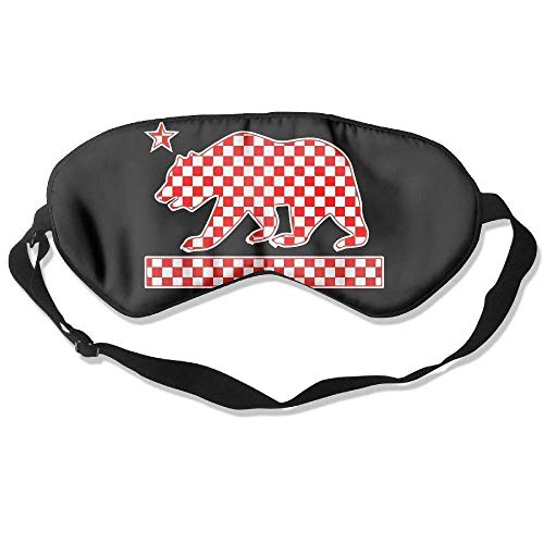 Adult Children Unisex California Checker Bear Flag Eyeshade Sleep Mask Eye Mask