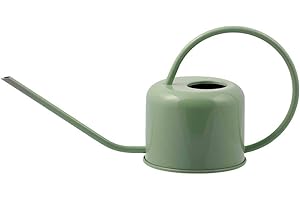 PLINT 0.9L Watering Can, Modern Style Watering Pot for Indoor House Plants, Coloured Galvanised Powder Coated Steel, Contemporary Metal Design With Narrow Spout And High Handle, Summergreen