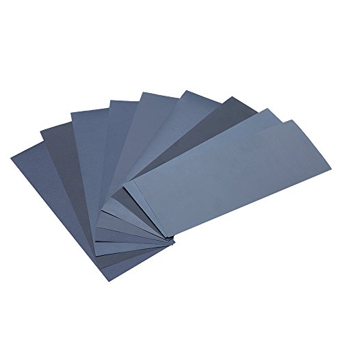 48 Stück Schleifpapier Sortiment Trocken/Nass Schleifpapier 320 bis 2000 Körnung, 9 x 3,6 Zoll - 6