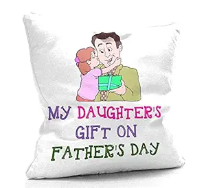 DreamVio Mirco Fabric Filled Cushion for World's Best Dad,Pyare Papa,Gifts for Daddy,Grandpa on Birthday's & Father's Day Color : White Size : 12 x 12 inch Design 96