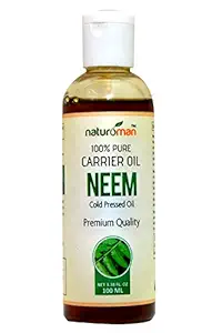 Naturoman 100 % Pure Organic Cold pressed Neem Carrier Oil - (100 ML)