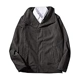 NPRADLA 2018 Blazer Herren Slim Fit Einfarbig Elegant Herbst Winter Beiläufige Dünne Langarm Anzugjacke Trenchcoat Top Bluse(L/40,Grau)