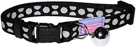 K&amp;C Reflective Dotty Safety Cat Collar, Choose from 5 Colours, (Black)