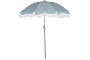 Flamingueo Grand Parasol, Plage, Piscine, Jardin Extérieur, Hauteur et Orientation Réglables, Protection UPF 50+, Polyester, Sac de Transport, 210 x 180 cm