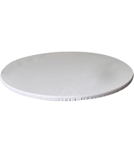 SpazioTessile - Mollettone Tavolo Rotondo con Elastico Perimetrale, Copritavolo Salvatavolo Sottotovaglia 100% Cotone Garzato Antiurto Lavabile a 60°, Diametro 160cm per Tavolo Diametro 130, 16 Misure