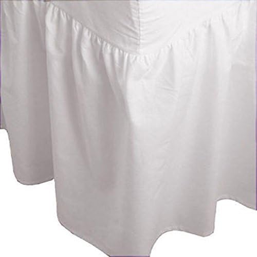 Poly Cotton Fitted Valance Bed Sheets In Various Colors &amp; Sizes (Super King, White)