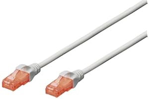 DIGITUS LAN-kabel Cat 6 – 10 m – U/UTP oskärmad – 1 Gbit/s – 250 MHz – CCA-nätverkskabel med RJ45 – PVC-mantel – AWG 26/7 – K