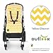 Outlook Travel Comfy Pram, Pushchair, Car Seat Liner - Yellow Chevron