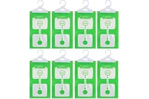SIYURONGG Bolsas Absorbentes de Humedad para Armario, Set 8 Pzas de 100g, Bolsas Deshumidificadores de Aire para Colgar, Anti-Moho Set de Bolsas de Desecantes, Bolsa Secante para Cocina, Baño, Auto