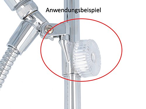 tecuro Zapfen-Schieber Halter für Wandstange Ø 18 mm verchromt - 3
