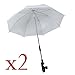 Pram Buggy Pushchair Umbrella In Assorted Colours (Pack of 2, White)