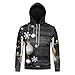 Produktbild Geilisungren Hoodie Herren 3D Druck Kapuzenpullover Weihnachten Sweatshirt Sankt Weihnachtsmann Schneeflocke Renntier Muster Pullover Übergrößen Langarm Tops Bluse für Männer Gr.S-5XL