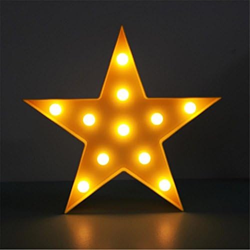 Atmko®Children Led Night Light Five-Pointed Star Shape Desk Lamp Battery Operated For Kids Baby Adults Bedroom Home Decor Birthday Party Toys Gifts Wall Decoration Mood Table Lamp