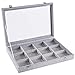 Produktbild Meshela Samt Glas Schmuck Ring Display Organizer Box Tablett Halter Schmuck Ohrringe Aufbewahrung Fall
