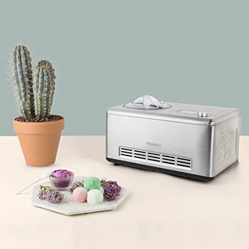 H.Koenig Eismaschine HF320, mit selbstkühlendem Kompressor, 2L, komplettes Edelstahlgehäuse - 5