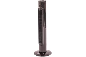 Oypla Electrical 30" Free Standing Black 3-Speed Oscillating Tower Cooling Fan