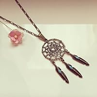 Lange Kette Traumfänger Türkis Bronze, dream catcher / vintage / ethno / hippie / must have / statement / florabella schmuck