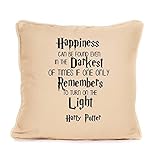 Harry Potter inspired quote cushion Happiness can be found in the darkest of times quote great gift idea