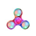 LED Light Fidget Hand Spinner,Bescita LED Light Fidget Hand Spinner Finger Toy EDC Focus Gyro Fast Shipping (Multicolour A)