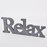 Schriftzug Zitate Sprüche Design Deko Objekt Holz 15x40x2cm grau (Design 4)