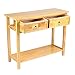 Produktbild Homgrace Schülerschreibtisch Vintage Schreibtisch Kiefer Holz Laptoptisch Bürotisch Schminktisch Kinderschreibtisch mit 2 Schubladen, 85,5 x 30 x 66cm (L x B x H)