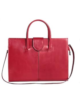 Aktentasche in italienischem Leder, Cartel, Frau Geschäfts HandBag Made in Italy 40x30x10 cm