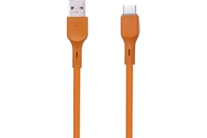 Adhiper - Cavo di ricarica tipo C, compatibile con JBL Charge 4, Flip 5, Pulse 4, JR POP, Endurance Peak, JBLCHARGE4BLKAM per cuffie wireless Bluetooth (100 cm, arancione)
