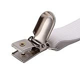 Andux Zone 4pcs/set Einstellbar Spannbetttuch Halter, Bettlaken Fastener/Bügel/Greifer, Halten Alle Blätter Glatt, Fest auf Jedem Bett CDJ-05 bianco - 4