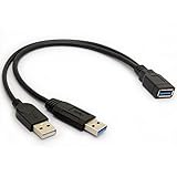 cable usb doble alimentacion Este código de extensión de cable USB3.0 es perfecto para conectar un PC a un dispositivo USB externo alimentado por bus que tiene un consumo de energía de hasta 1.4A