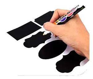 JURUOXIN 96 Pieces Reusable Blackboard Chalkboard Labels Kit Stickers Including for Jars,Wine, Pantry Storage, Pantry, Home & Office and More (5cm x 3.5cm, Black)