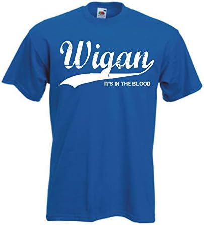 Wigan It's in the Blood Wigan Athletic Football T Shirt (Medium)