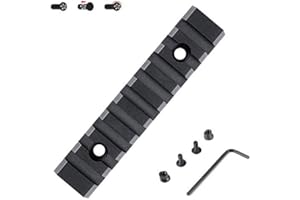 RimFly Rail Picatinny para Airsoft 20mm/21mm Pack Riel + Llave Y Tornillos Keymod para Armas 9 Slots Caza Weaver Adaptador Scope para Base de Rifle Montura de Visor Tactico Mount Adapter