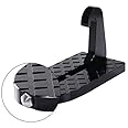 VIHM Rubber Car Door Step for Car Roof Access,Rooftop Roof-Rack Folding Ladder Hooked Foot On Pegs Stand Door Lock Hook with Glass Breaker Safety Hammer for Jeep, Car, SUV (Black)