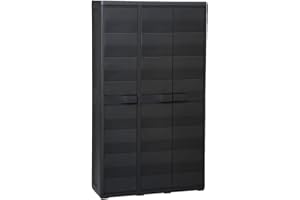 vidaXL Armoire de Rangement de Jardin avec 4 Etagères Stockage Patio Extérieur, 97 x 38 x 171 cm, Noir
