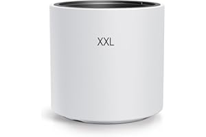 ‎MELTOM MELTOM Blumenkübel Blumentopf mit Herausnehmbaren Einsatz Rund Frostbeständiger Modern Matt (Weiß, XXL)