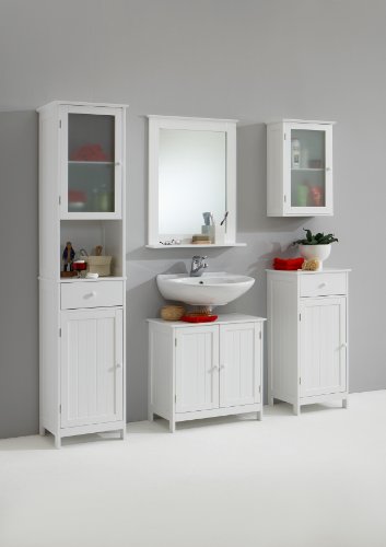 FMD Möbel 905-003 Wandspiegel Stockholm 3 (B/H/T) 60.0 x 78.0 x 12.0 cm, weiß - 2