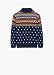 MANGO KIDS - Printed cotton-blend cardigan - Size: 9-10 years - Color: Navy