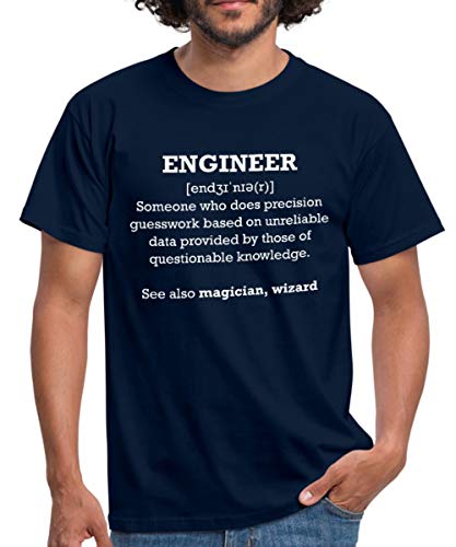 Spreadshirt Engineer Definition Professions Humour Men's T-Shirt, M, Navy