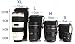 Produktbild Mondpalast ® Zubehör Set x 4 Kamera Objektiv Schutzfall Schutztasche Neopren stoßfest wasserdicht fur Canon EF Nikon Zeiss Sigma Tokina Sony Vario-Tessar Olympus M.Zuiko Leica Mamiya Voiglander Tamron Panasonic lensbaby holga diana Schneider Rodenstock Linhof size S + M + L + XL