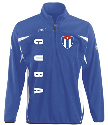 Kuba Cuba Deutschland Sport Pullover BLAU SWEATER Trikot look (L)