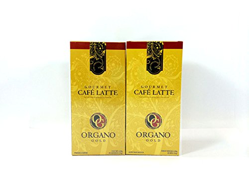 2 Boxes Organo Gold Gourmet Cafe Latte 14.8oz (1 Box of 20 Sachets)