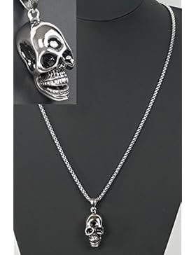Luxus Königskette Panzerkette TOTENKOPF SKULL PIRAT Anhänger Edelstahl Kette Halskette Punk Rock Hip Hop Funk...