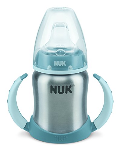 NUK Learner Cup, Flaschenkörper aus hochwertigem Edelstahl, langlebig und hygienisch, 1 Stück, 125 ml