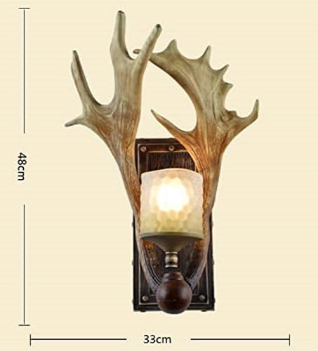 EFFORTINC Rustic Deer Horn Antler Wall Sconce 1 Light Fixtures