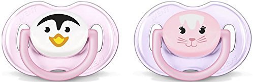 Philips AVENT BPA-Free Animal Soothers (0-6 Months) 2 Pack (Pink)