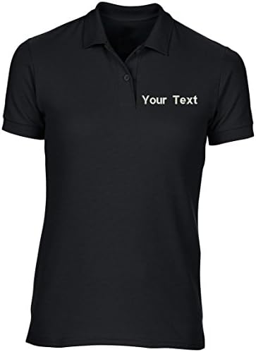 swagwear Embroidered Your Text Logo Personalised Workwear Uniform Womens Polo T-Shirt 8 Colours (8-20) by