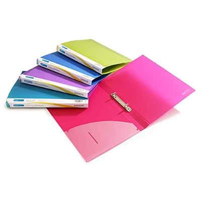 Rapesco Pqt de 10 Classeurs 2 Anneaux 25mm A4 couleurs vives transparentes