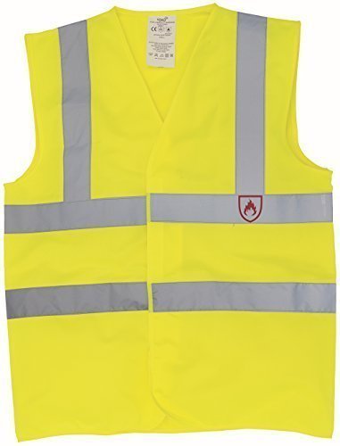 Schwer brennbar sicherheitsgelb ärmellose Weste HVW100FR - Gelb, Medium 40"