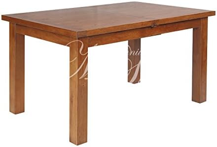 SOLID WOOD CHUNKY DARK OAK LARGE EXTENDING DINING TABLE WITH TWO EXTENTIONS