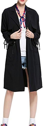 ZFANG Coat Zipper Casual Cardigan Jacket Warm Winter Long Coat , black , 5xl